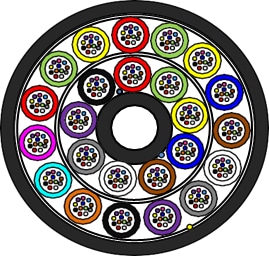 Fve Duct 12x12 cable (G.652D) 15.7mm